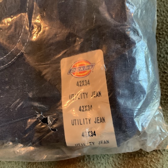 NWT Men’s Dickies utility jeans. Indigo blue. Size 42 x 34 - Picture 4 of 6